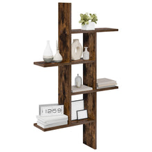 Wandplank Gerookt eiken 61 x 15 x 102 cm Bewerkt hout