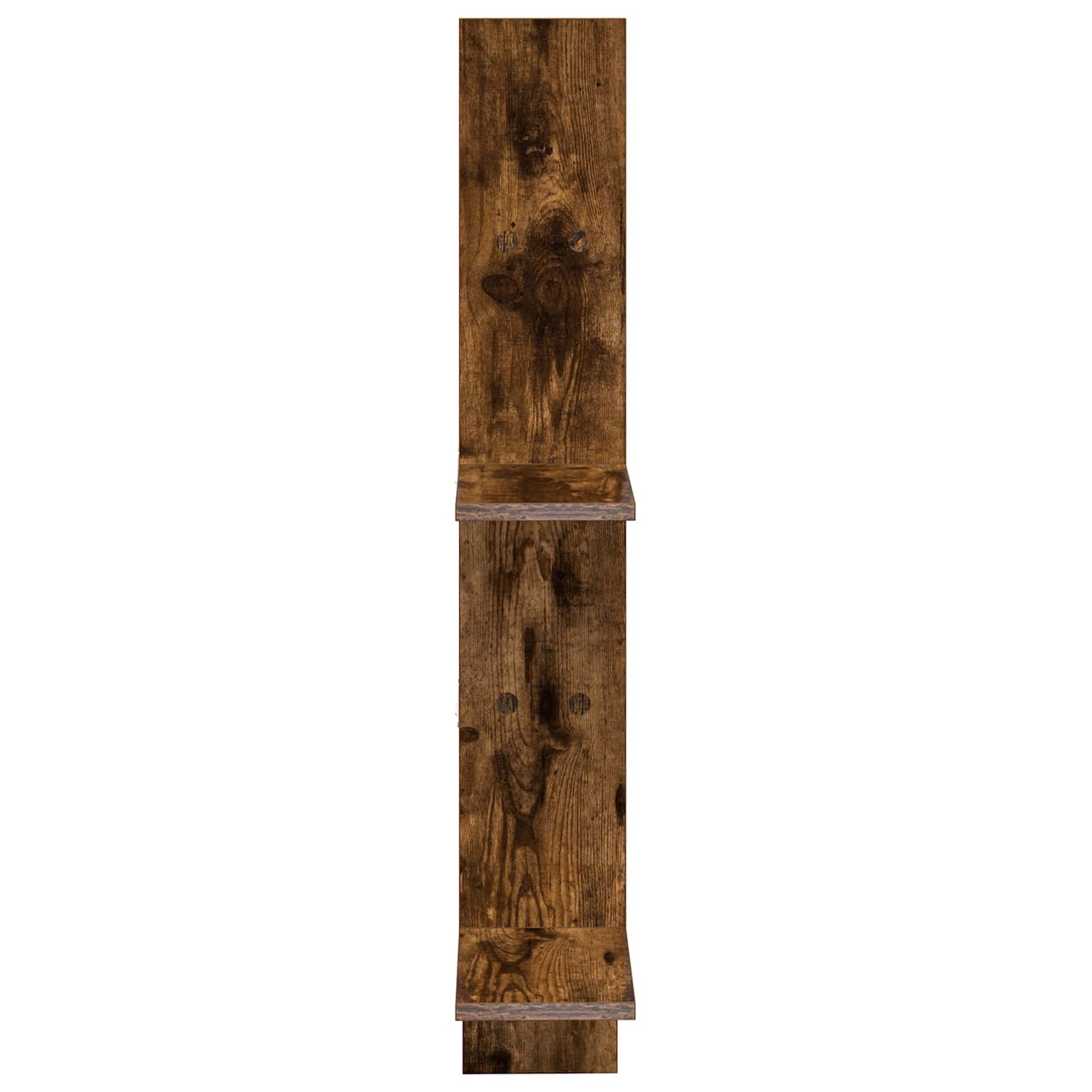 Wandplank Gerookt eiken 61 x 15 x 102 cm Bewerkt hout