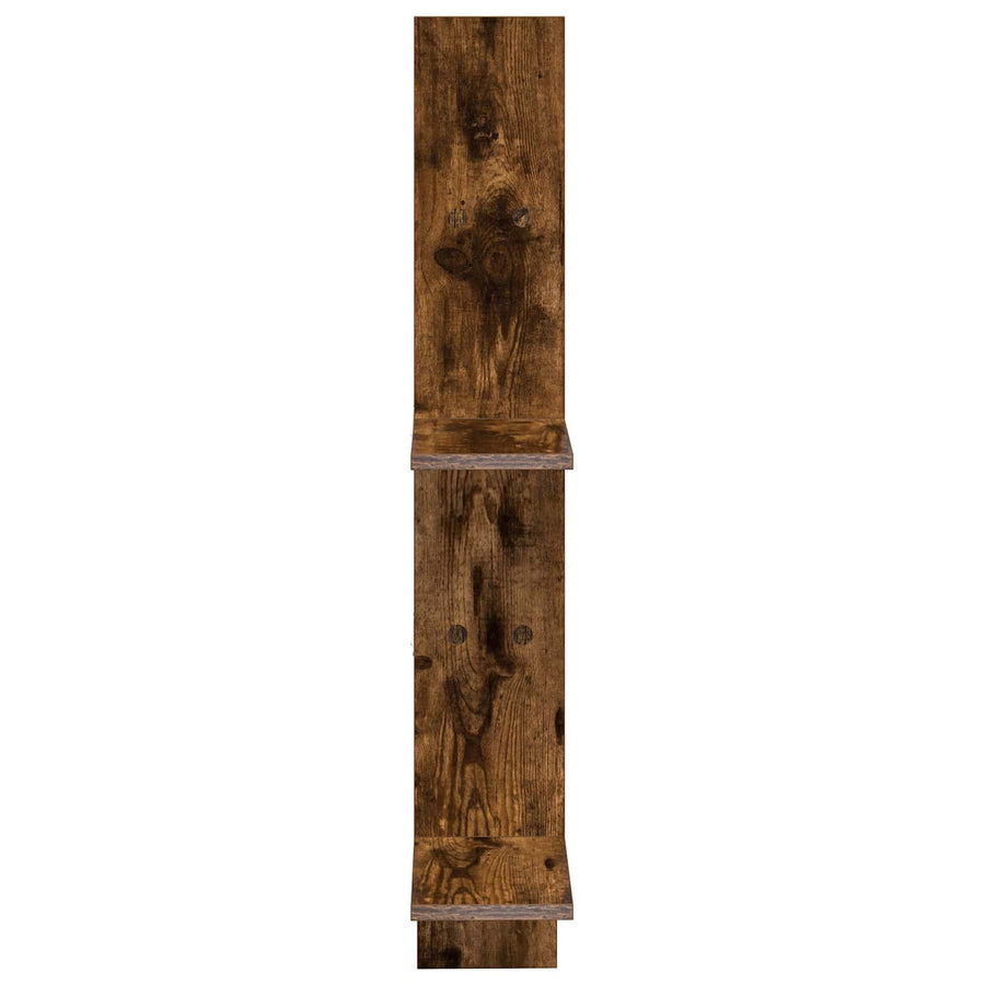 Wandplank Gerookt eiken 61 x 15 x 102 cm Bewerkt hout