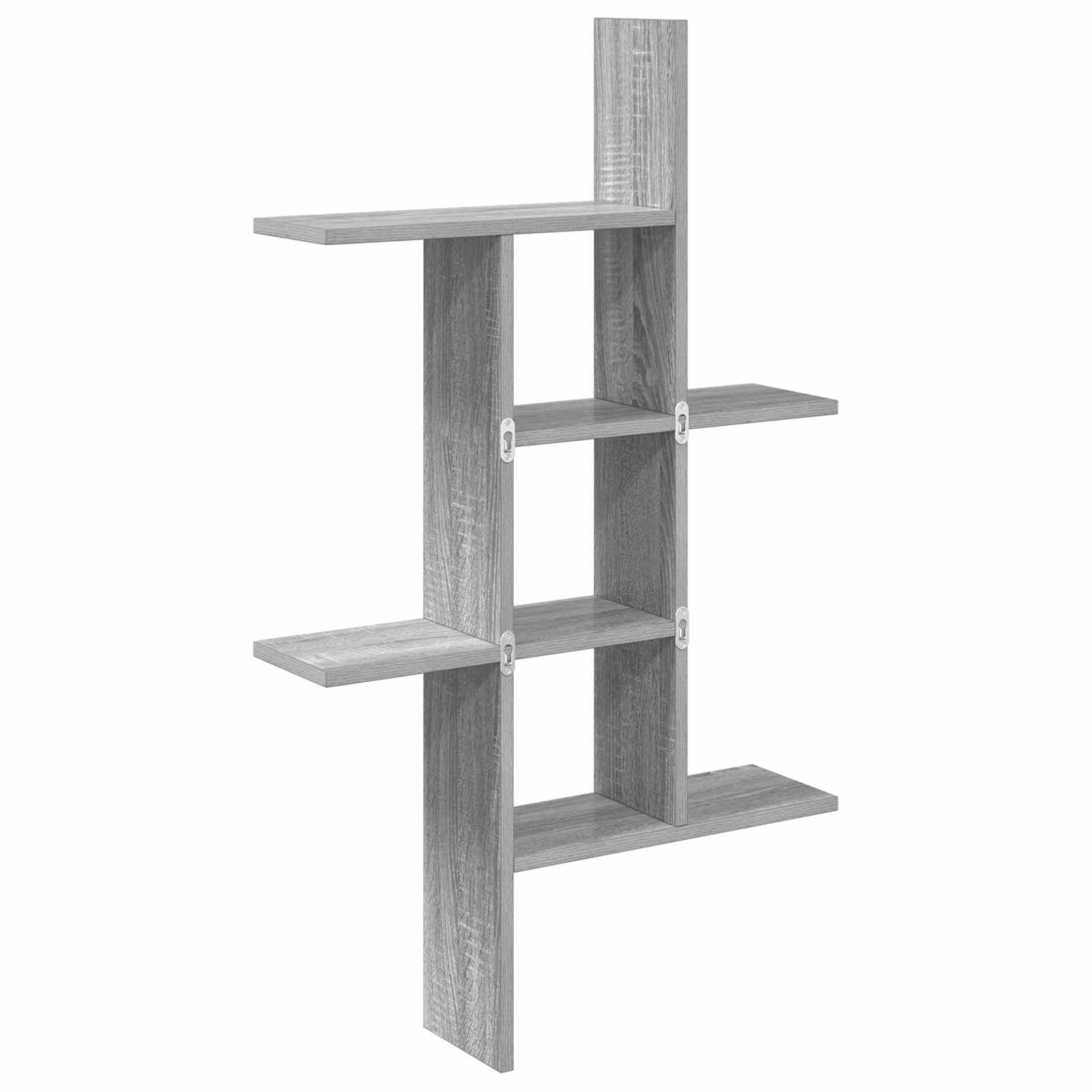 Wandplank Grijs Sonoma 61 x 15 x 102 cm Bewerkt hout