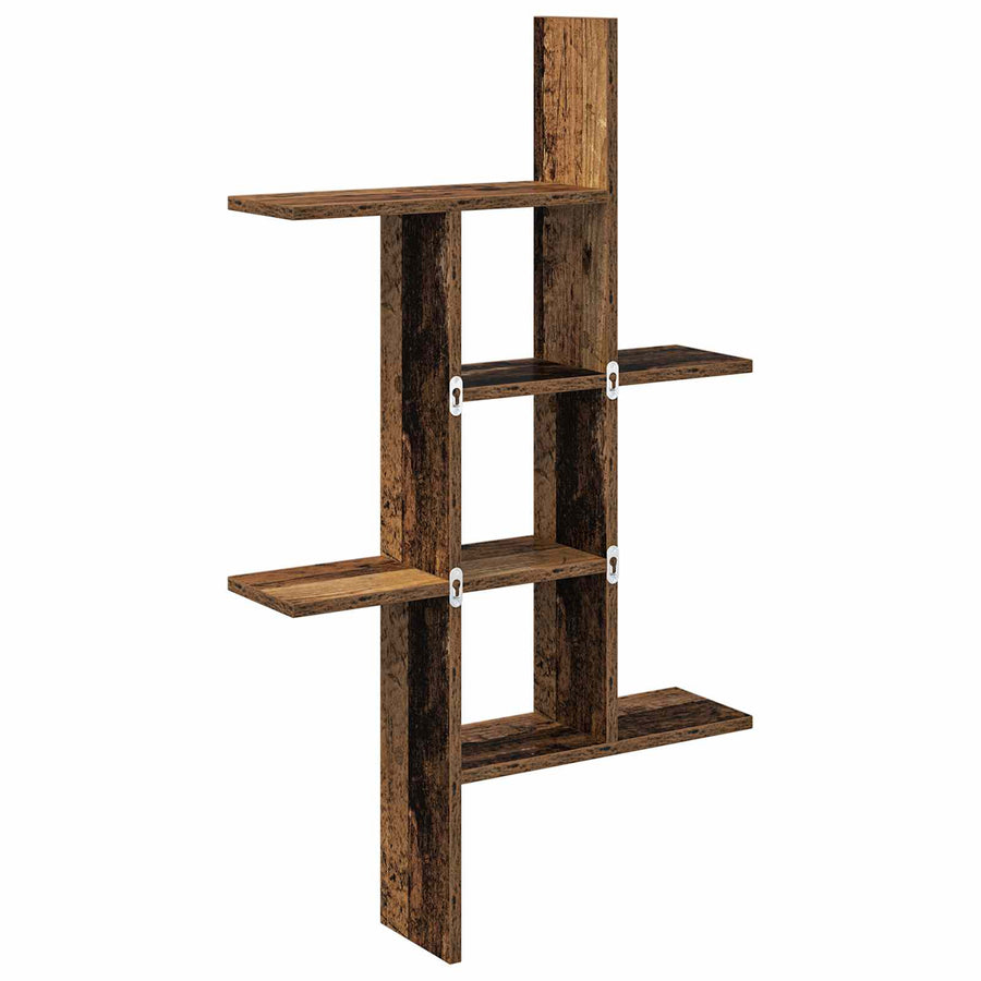 Wandplank Oud hout 61 x 15 x 102 cm Bewerkt hout