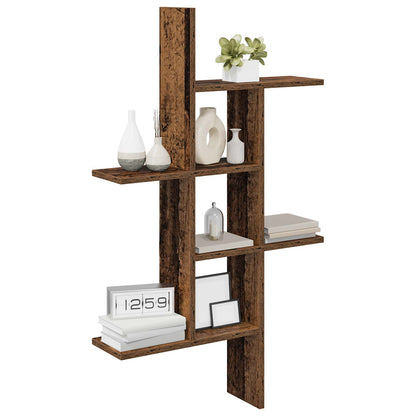 Wandplank Oud hout 61 x 15 x 102 cm Bewerkt hout