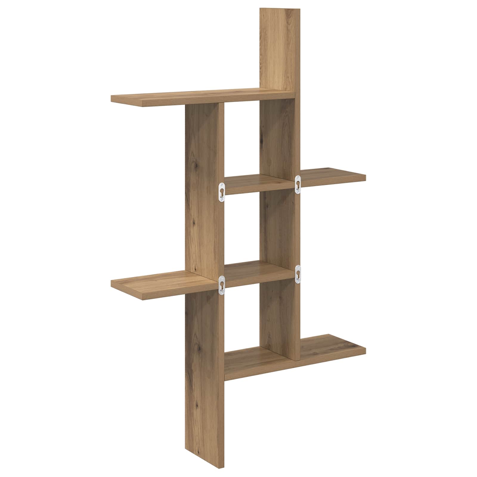 Wandplank Artisanaal eiken 61 x 15 x 102 cm Bewerkt hout