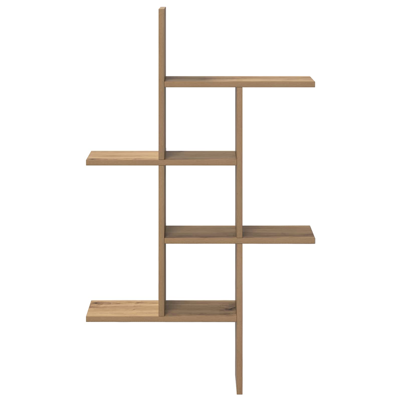 Wandplank Artisanaal eiken 61 x 15 x 102 cm Bewerkt hout