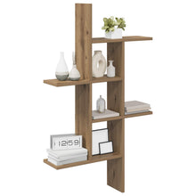 Wandplank Artisanaal eiken 61 x 15 x 102 cm Bewerkt hout
