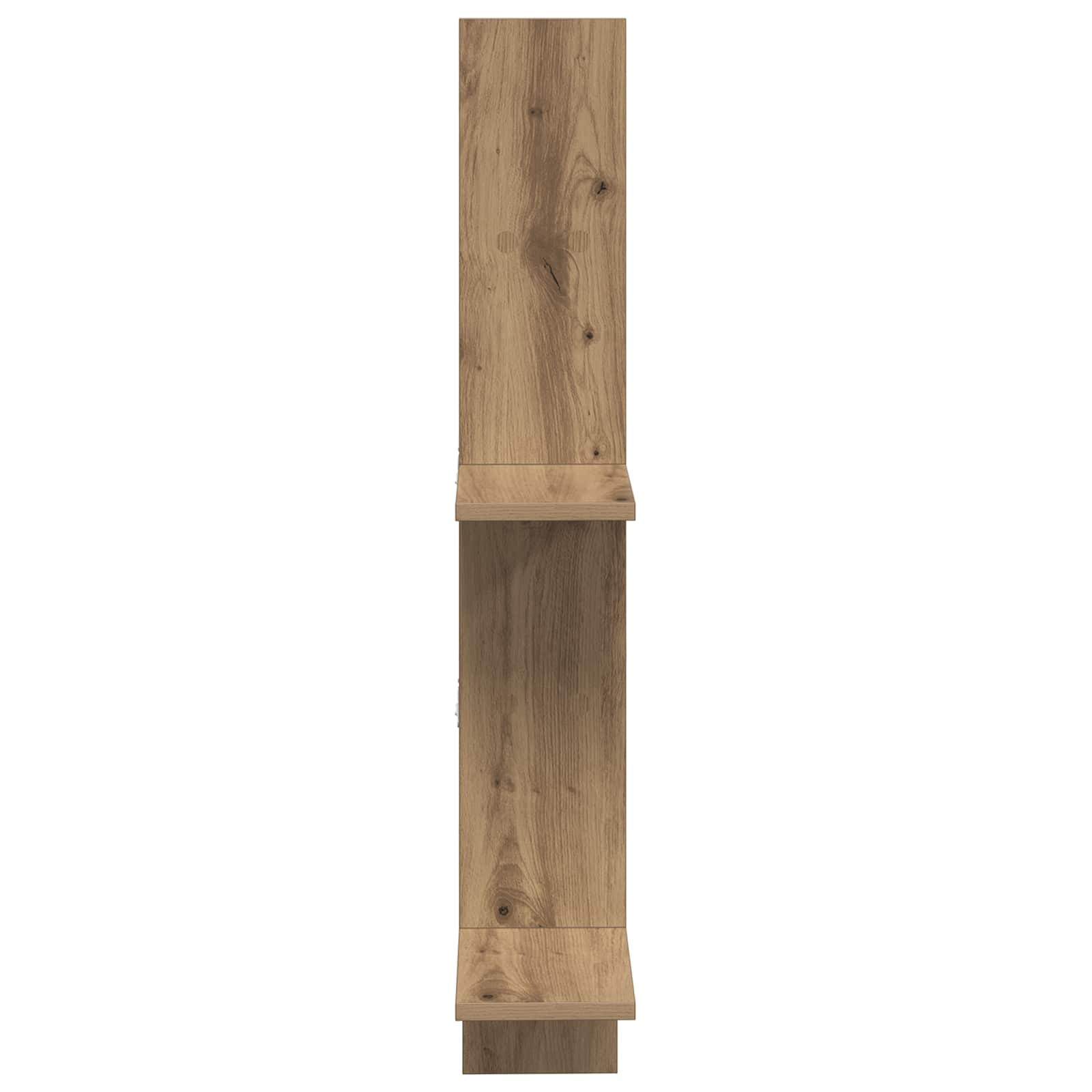 Wandplank Artisanaal eiken 61 x 15 x 102 cm Bewerkt hout