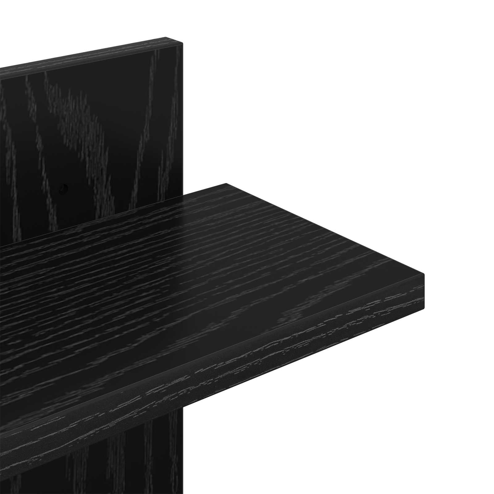Wand Vlonderschap Zwart eiken 48,5 x 15 x 101 cm Bewerkt hout