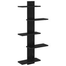 Wand Vlonderschap Zwart eiken 48,5 x 15 x 101 cm Bewerkt hout