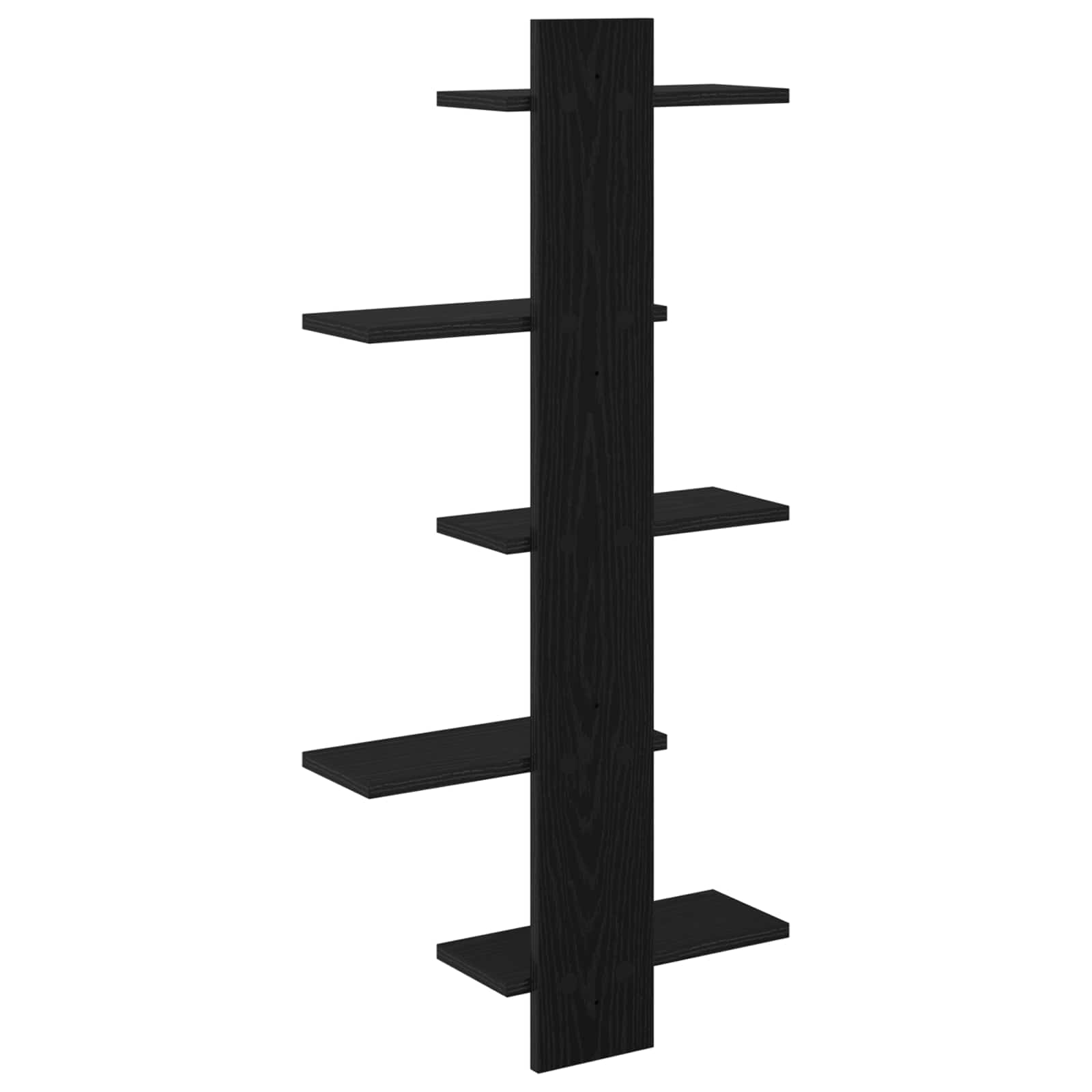 Wand Vlonderschap Zwart eiken 48,5 x 15 x 101 cm Bewerkt hout
