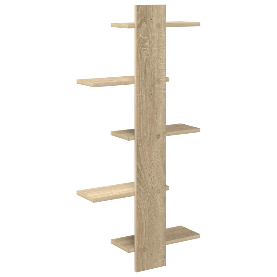 Wand Vlonderschap Sonoma Eiken 48,5 x 15 x 101 cm Bewerkt hout
