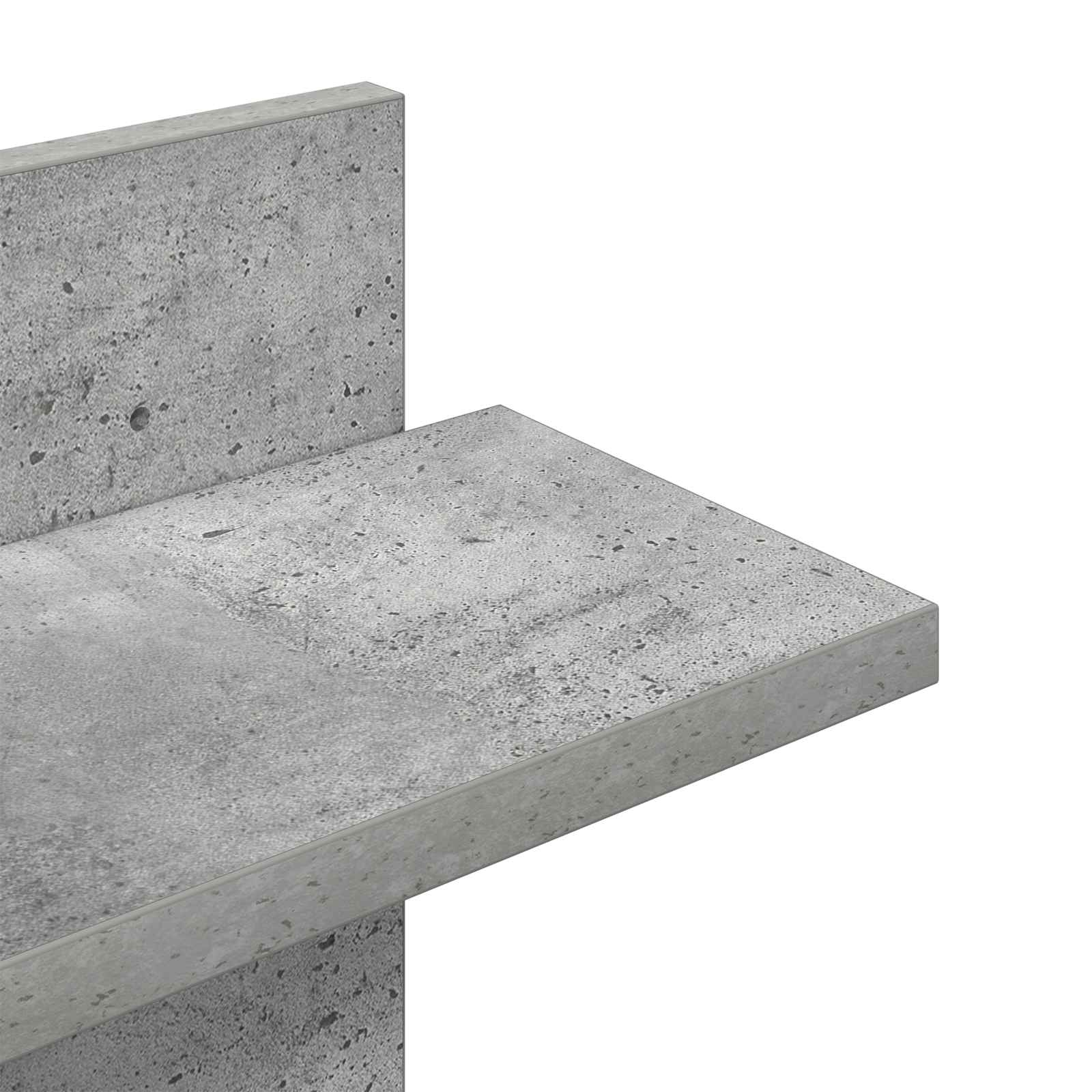 Wand Vlonderschap Betongrijs 48,5 x 15 x 101 cm Bewerkt hout