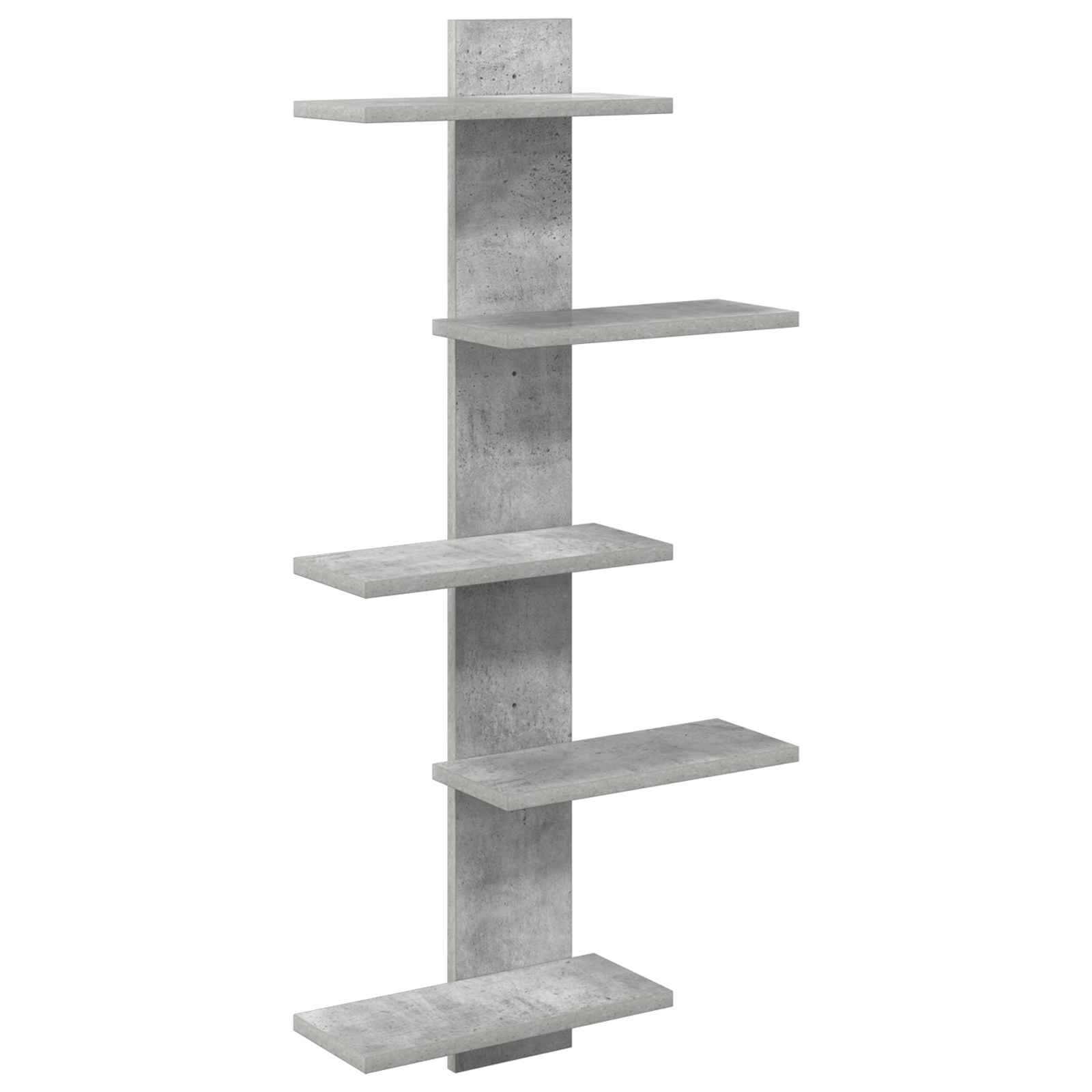 Wand Vlonderschap Betongrijs 48,5 x 15 x 101 cm Bewerkt hout
