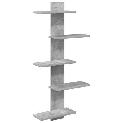 Wand Vlonderschap Betongrijs 48,5 x 15 x 101 cm Bewerkt hout