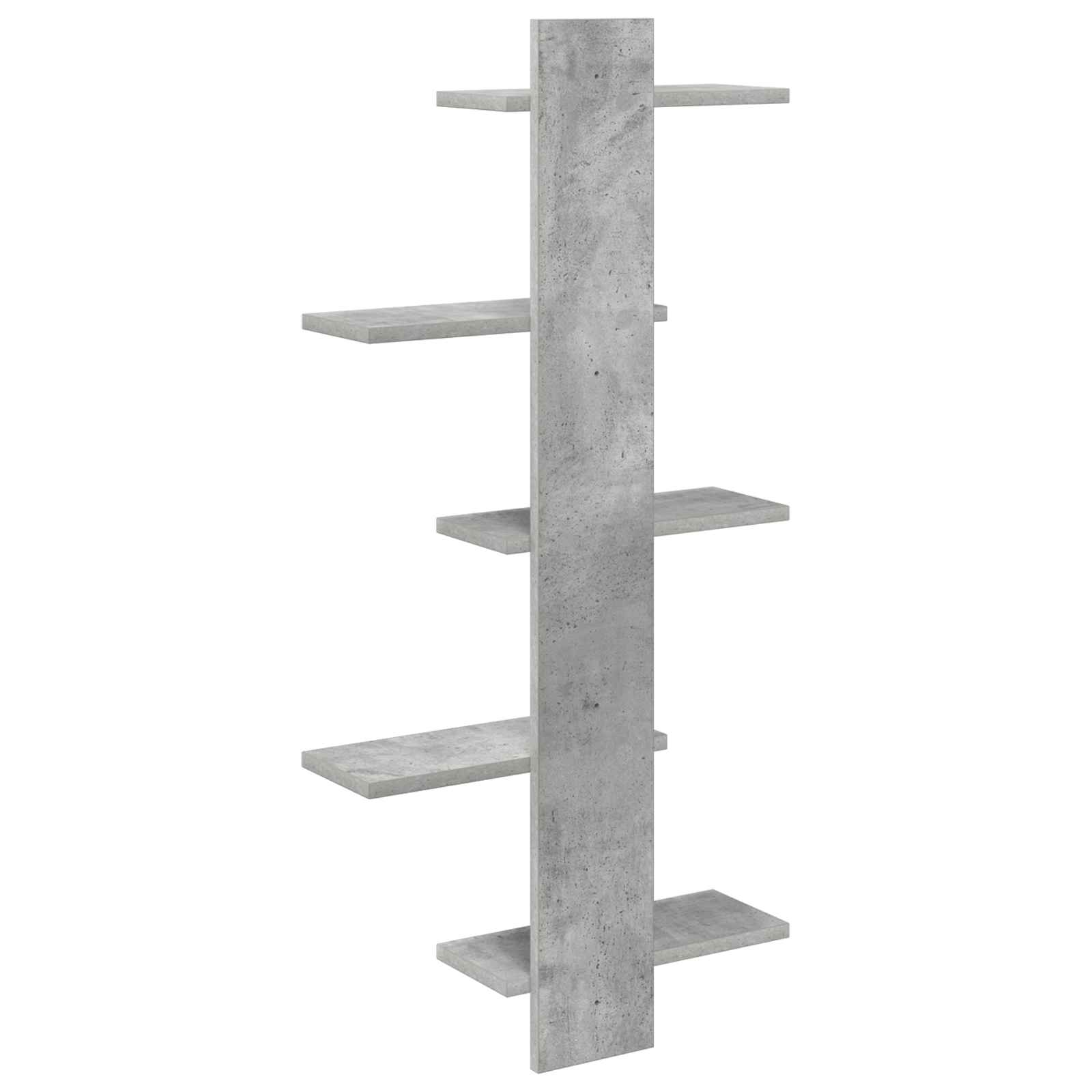 Wand Vlonderschap Betongrijs 48,5 x 15 x 101 cm Bewerkt hout