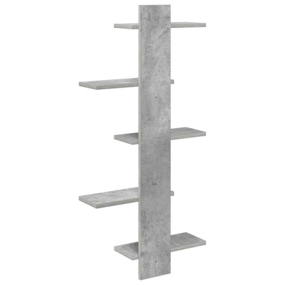 Wand Vlonderschap Betongrijs 48,5 x 15 x 101 cm Bewerkt hout