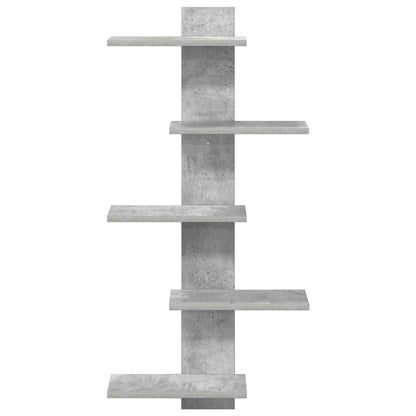 Wand Vlonderschap Betongrijs 48,5 x 15 x 101 cm Bewerkt hout