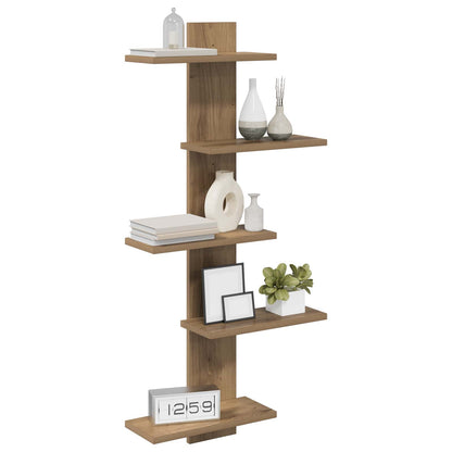Wand Vlonderschap Artisanaal eiken 48,5 x 15 x 101 cm