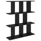 Wandplank Zwart eiken 80 x 20 x 96 cm Bewerkt hout