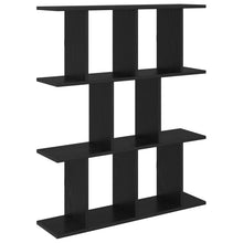 Wandplank Zwart eiken 80 x 20 x 96 cm Bewerkt hout
