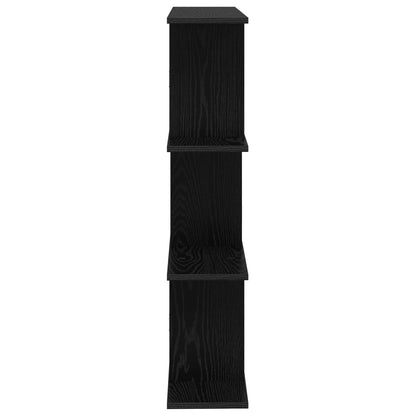 Wandplank Zwart eiken 80 x 20 x 96 cm Bewerkt hout