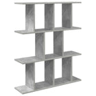 Wandplank Betongrijs 80 x 20 x 96 cm Bewerkt hout
