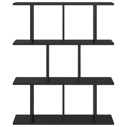 Wandplank Zwart eiken 102 x 20 x 96 cm Bewerkt hout
