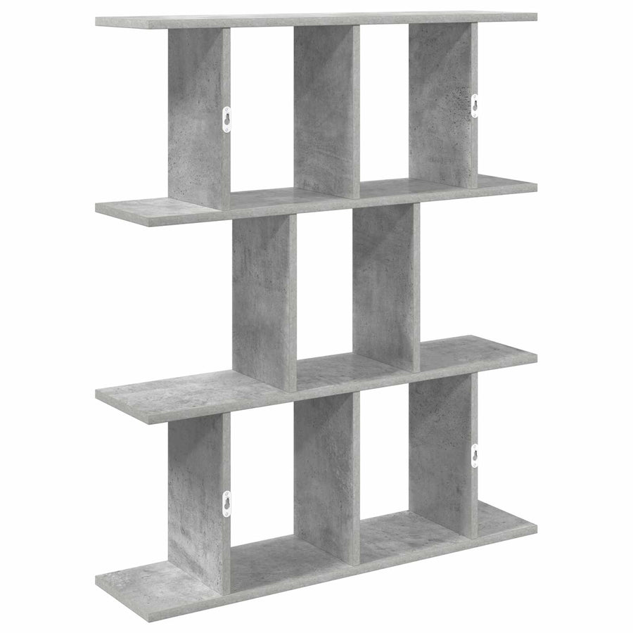 Wandplank Betongrijs 102 x 20 x 96 cm Bewerkt hout