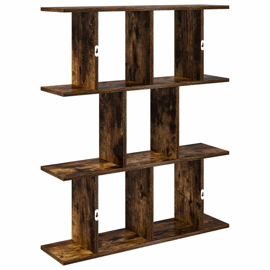 Wandplank Gerookt eiken 102 x 20 x 96 cm Bewerkt hout
