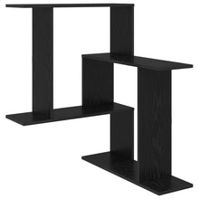 Wandplank Zwart eiken 67 x 67 x 87 cm Bewerkt hout