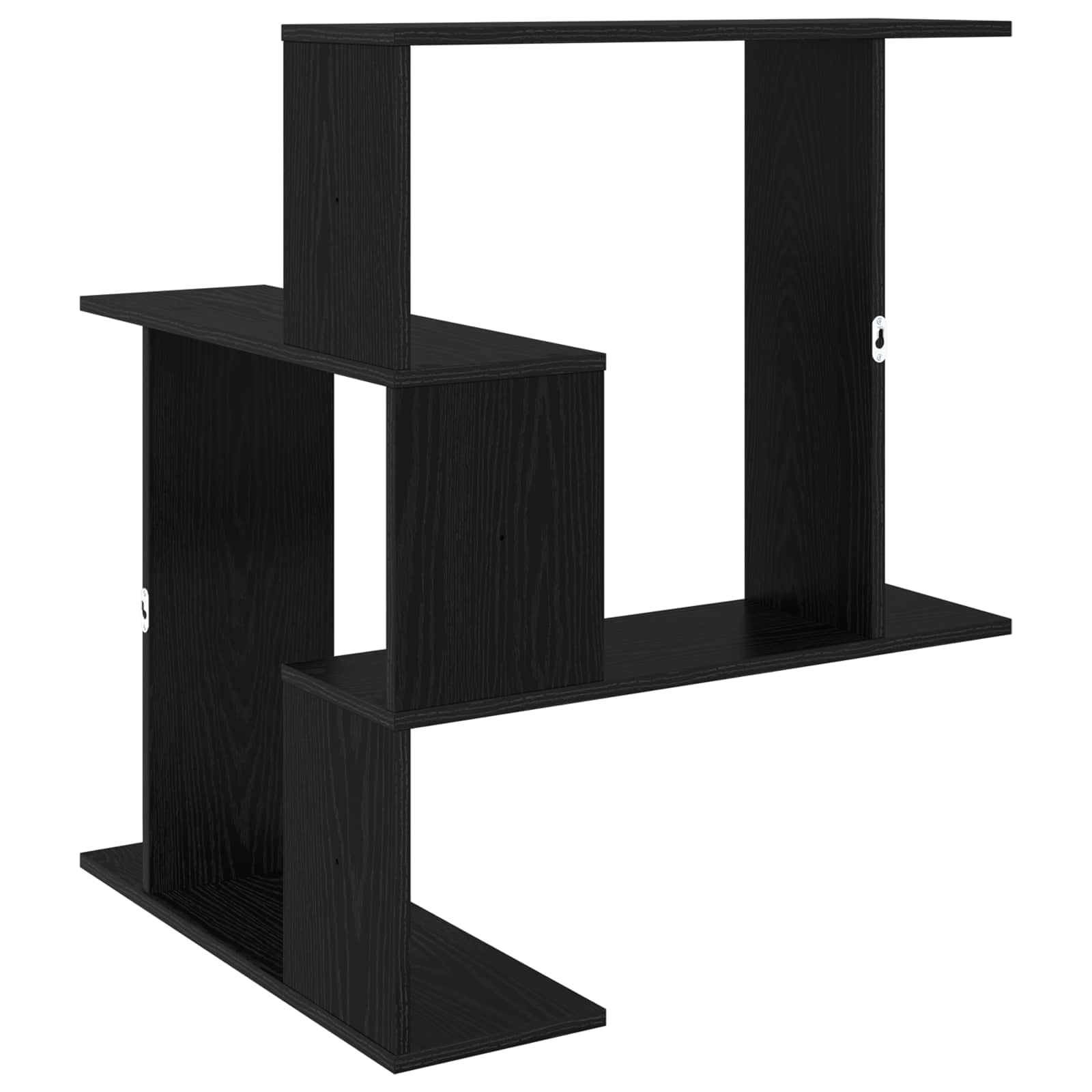 Wandplank Zwart eiken 67 x 67 x 87 cm Bewerkt hout