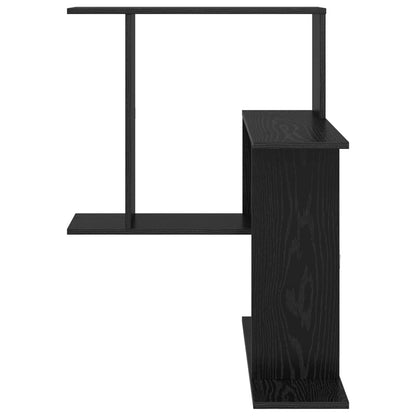 Wandplank Zwart eiken 67 x 67 x 87 cm Bewerkt hout