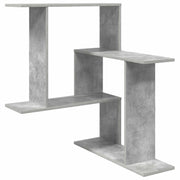 Wandplank 67x67x87 cm bewerkt hout betongrijs