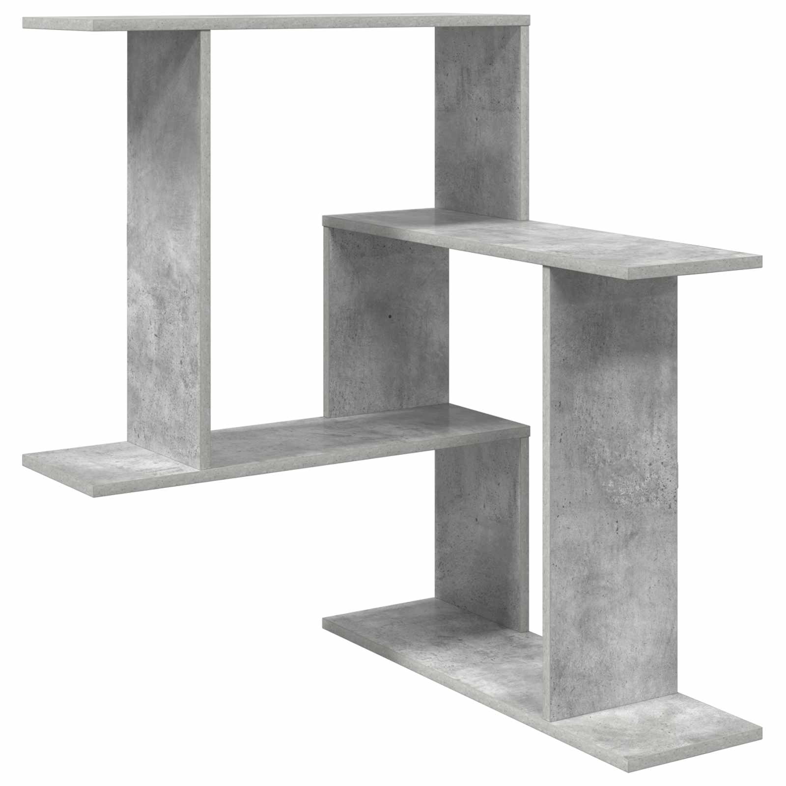 Wandplank Betongrijs 67 x 67 x 87 cm Bewerkt hout