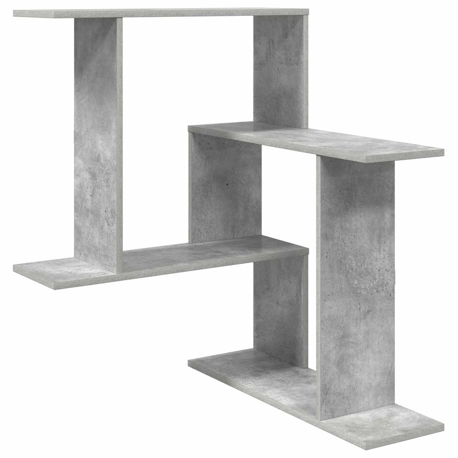 Wandplank Betongrijs 67 x 67 x 87 cm Bewerkt hout