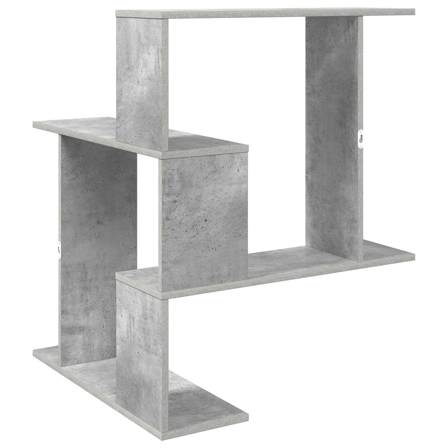 Wandplank Betongrijs 67 x 67 x 87 cm Bewerkt hout