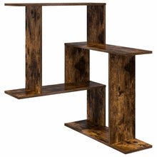 Wandplank Gerookt eiken 67 x 67 x 87 cm Bewerkt hout