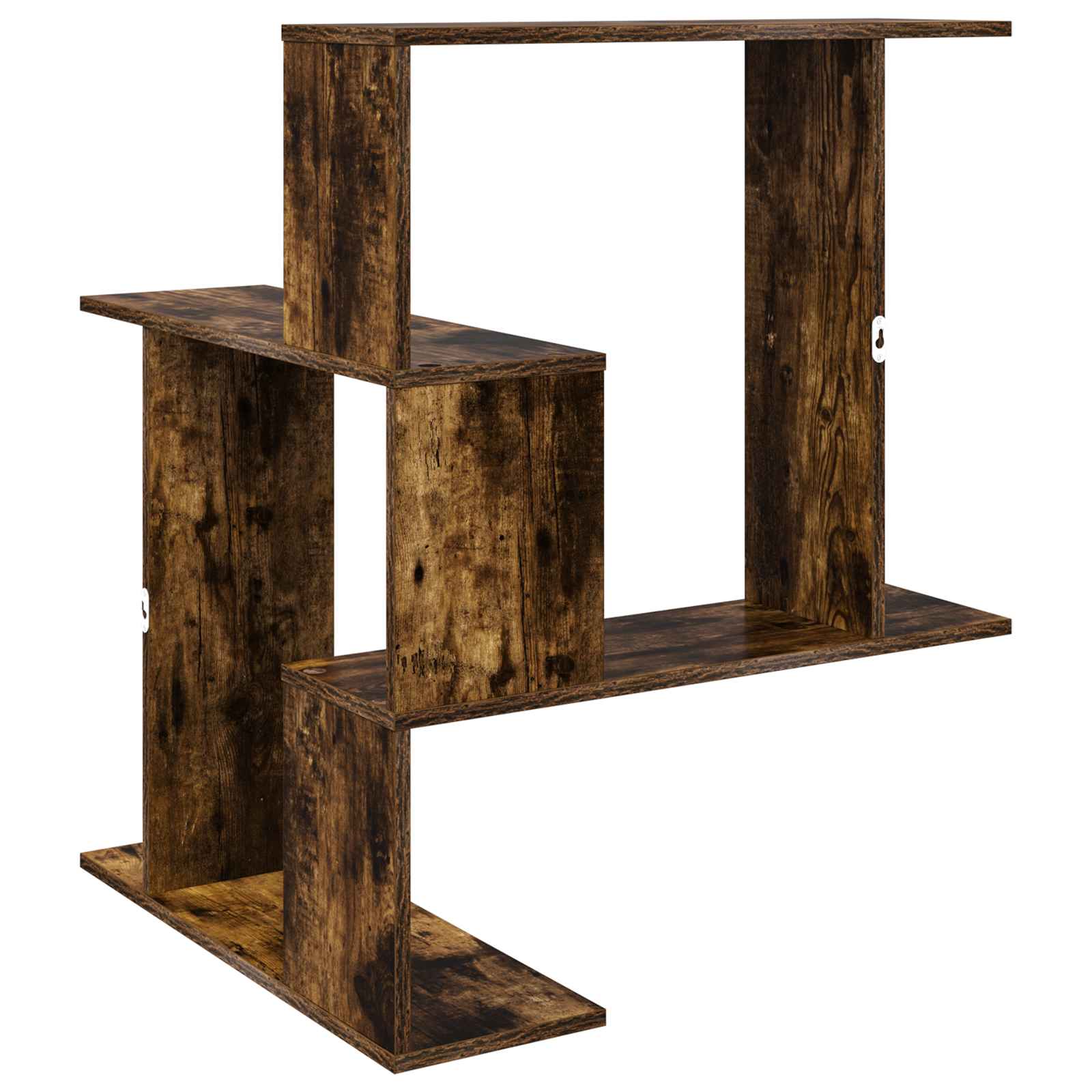 Wandplank Gerookt eiken 67 x 67 x 87 cm Bewerkt hout