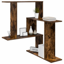Wandplank Gerookt eiken 67 x 67 x 87 cm Bewerkt hout