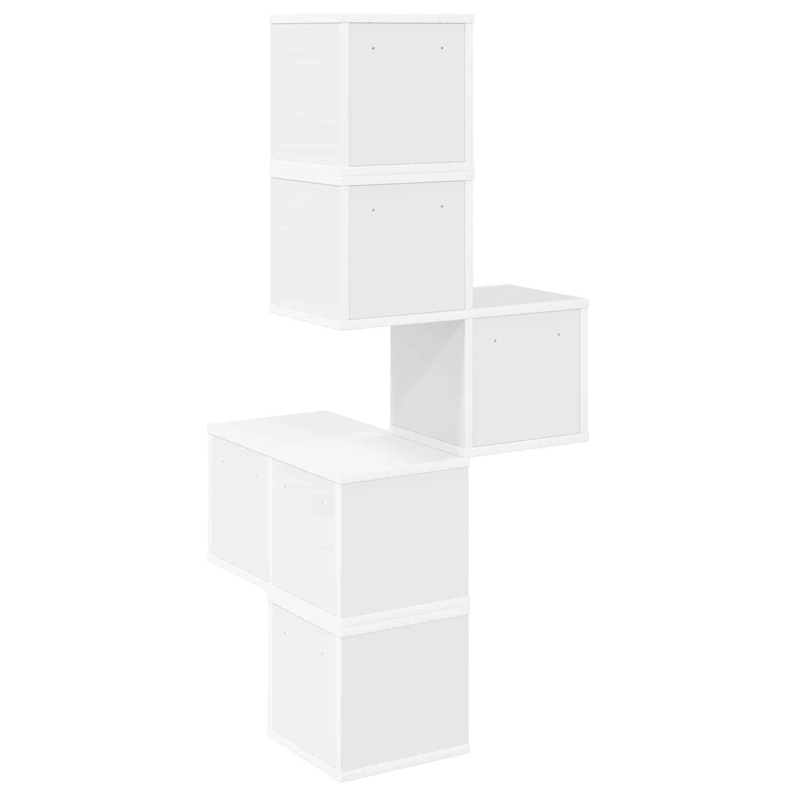 Wandhoekplank Wit 48 x 48 x 120 cm Bewerkt hout