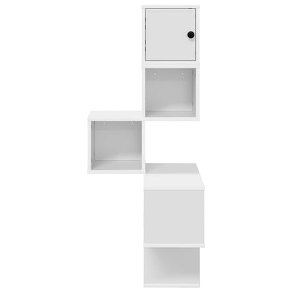 Wandhoekplank Wit 48 x 48 x 120 cm Bewerkt hout