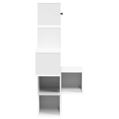 Wandhoekplank Wit 48 x 48 x 120 cm Bewerkt hout
