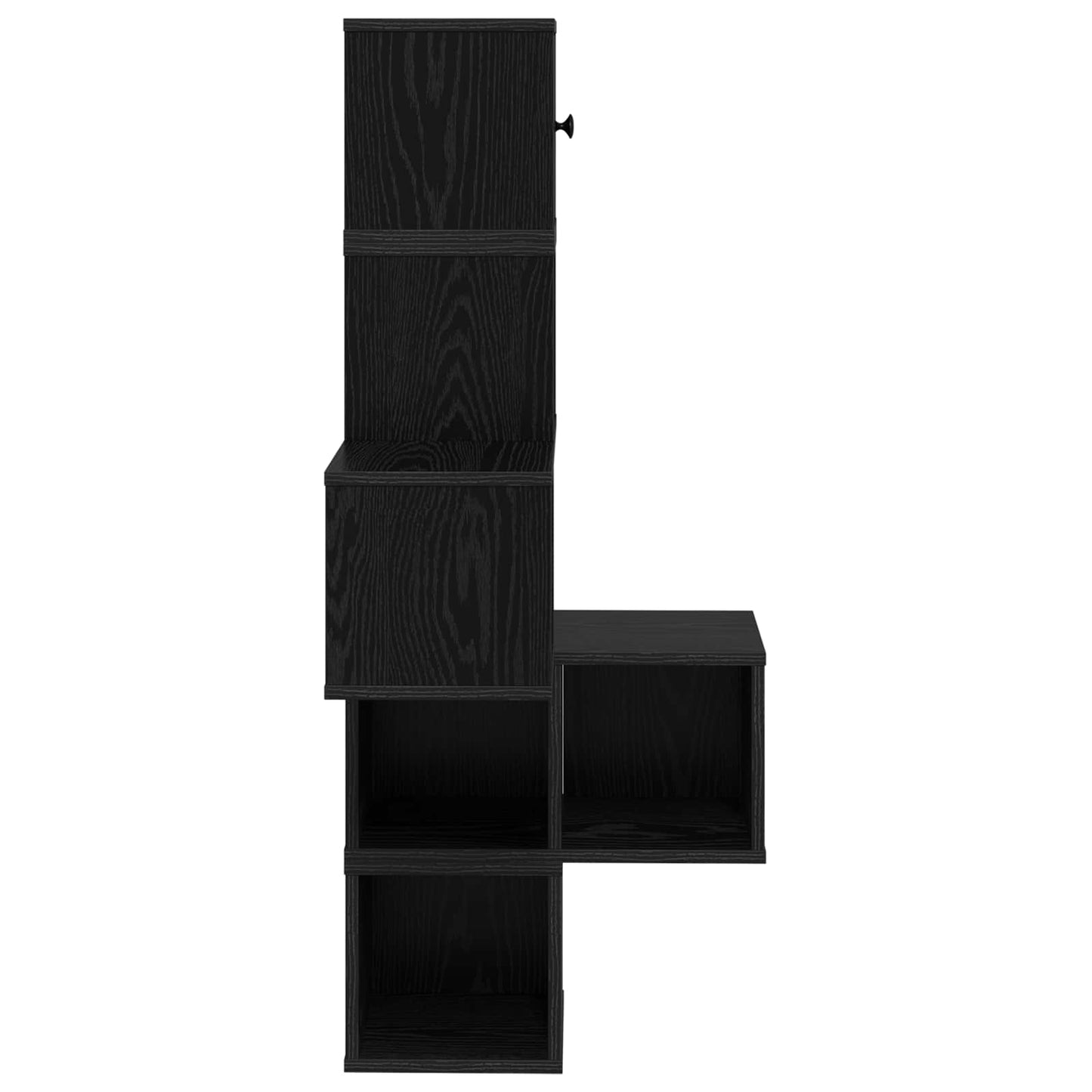 Wandhoekplank Zwart eiken 48 x 48 x 120 cm Bewerkt hout