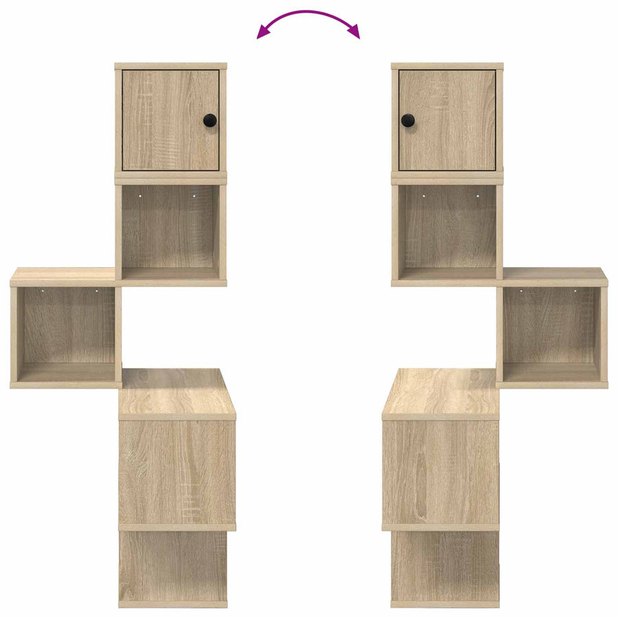 Wandhoekplank Sonoma Eiken 48 x 48 x 120 cm Bewerkt hout