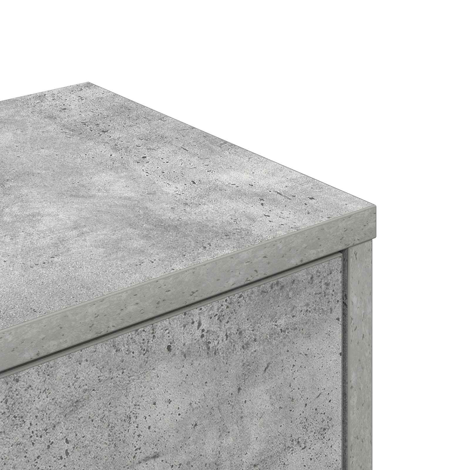 Wandhoekplank Betongrijs 48 x 48 x 120 cm Bewerkt hout