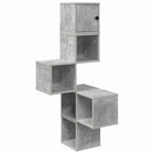 Wandhoekplank Betongrijs 48 x 48 x 120 cm Bewerkt hout