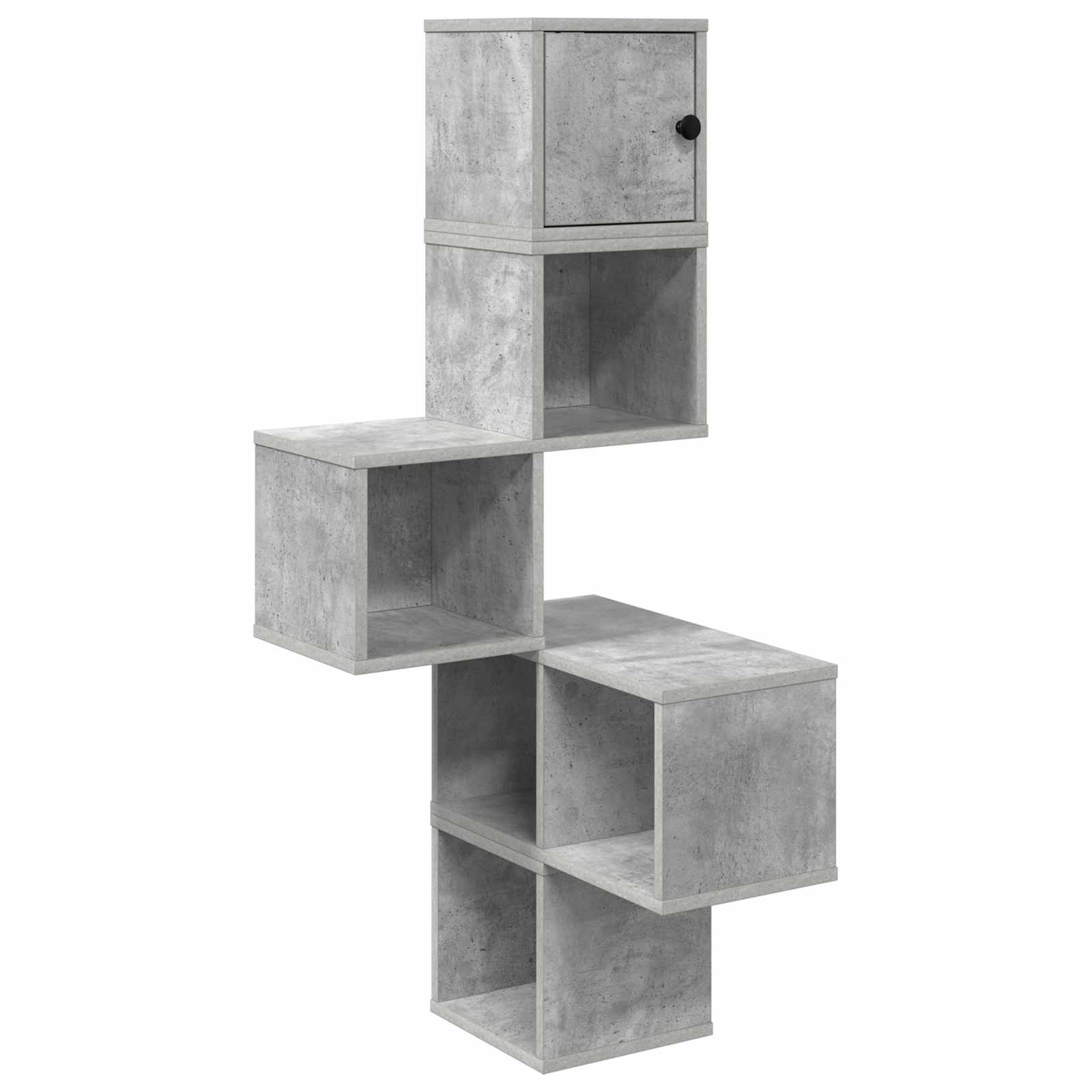 Wandhoekplank Betongrijs 48 x 48 x 120 cm Bewerkt hout
