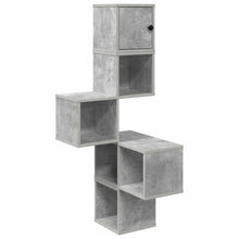 Wandhoekplank Betongrijs 48 x 48 x 120 cm Bewerkt hout