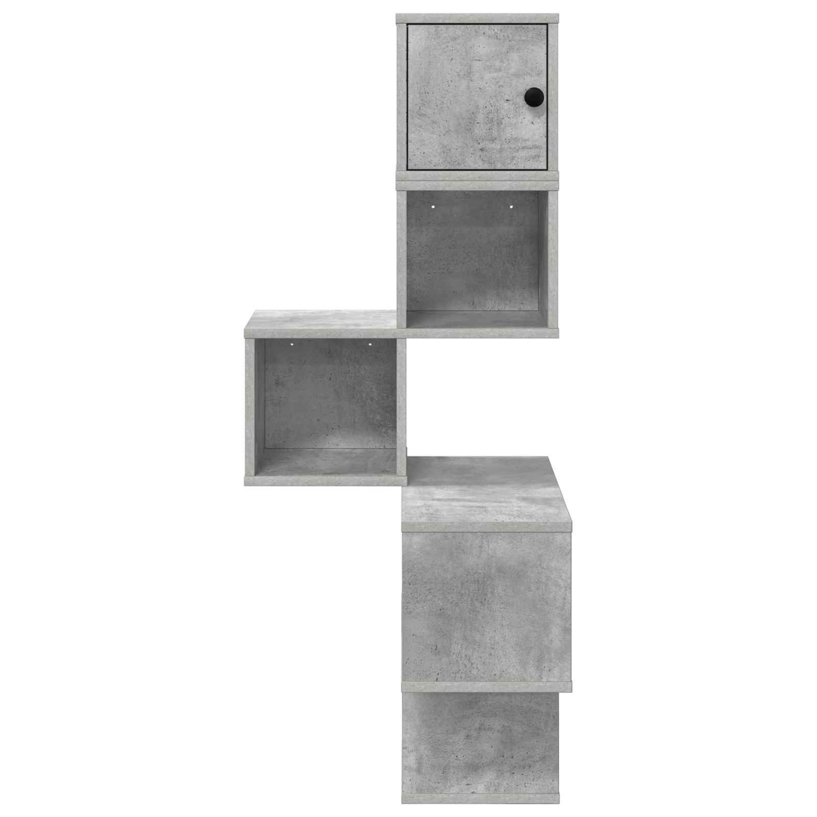 Wandhoekplank Betongrijs 48 x 48 x 120 cm Bewerkt hout