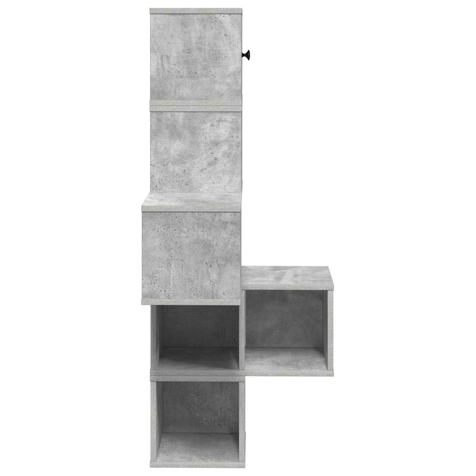 Wandhoekplank Betongrijs 48 x 48 x 120 cm Bewerkt hout