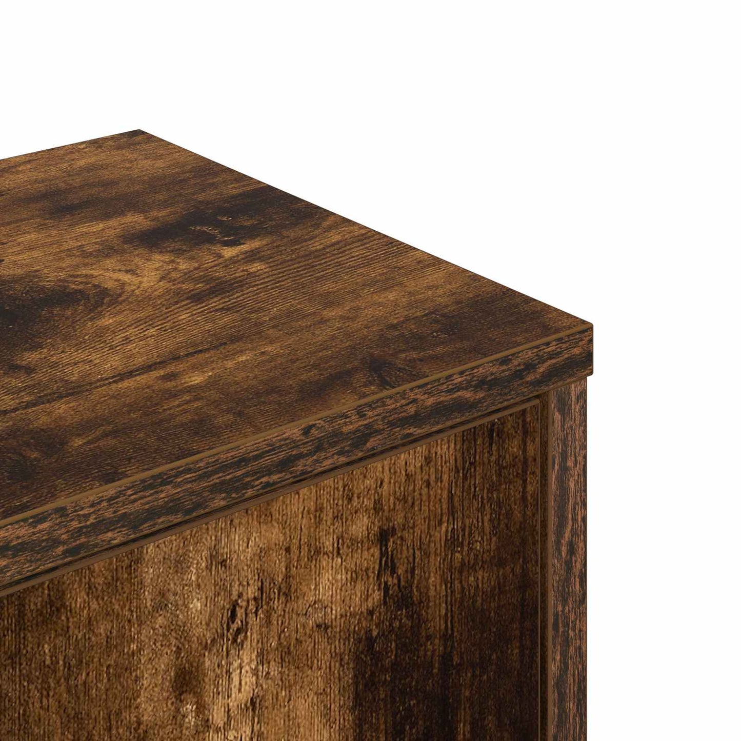 Wandhoekplank Gerookt eiken 48 x 48 x 120 cm Bewerkt hout